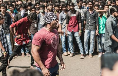 Group of people on street