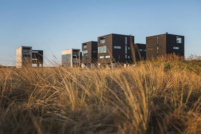 Low angle view of buildings against sky