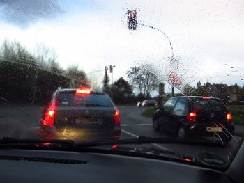 Car moving on road