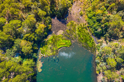 Aerial view of tuyen lam lake da lat city, vietnam.