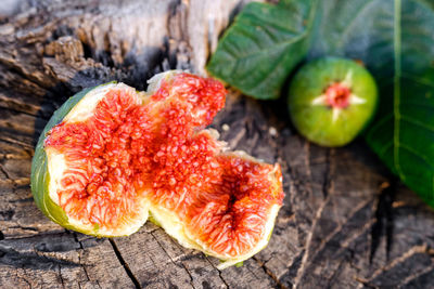 Close-up of fruit on table