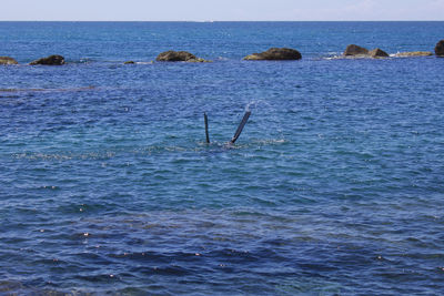 Scenic view of sea against sky