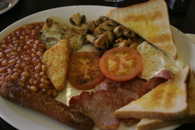 Close-up of served food