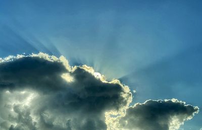 Low angle view of clouds in sky