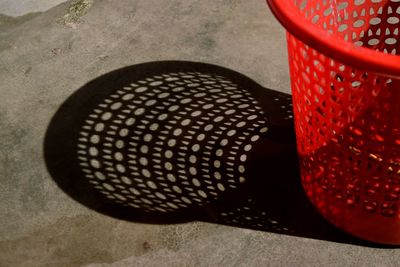 Close up of red umbrella