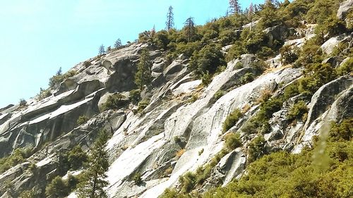 Scenic view of mountains against clear sky