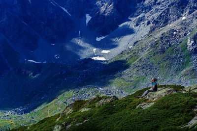 Man standing on mountain