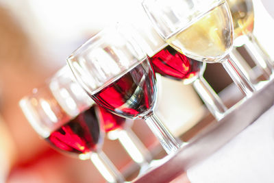 Close-up of drink in glass on table