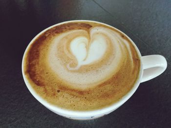 Close-up of cappuccino