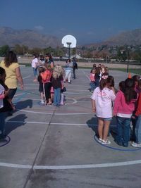 People looking at mountain
