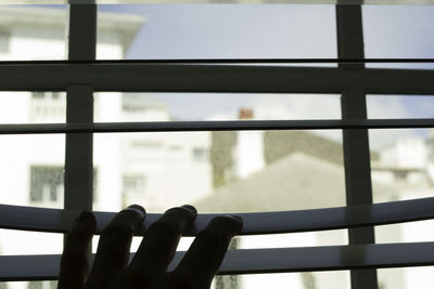 Close-up of window against sky