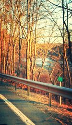 Footbridge over river