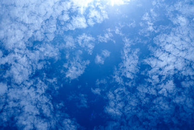 Low angle view of clouds in sky