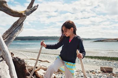 Girl on beach