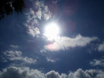 Low angle view of cloudy sky