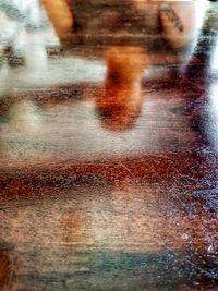 Full frame shot of wet road in rainy season