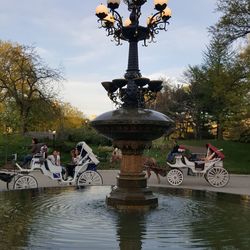 View of fountain against sky