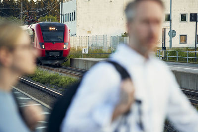 Train approaching train station