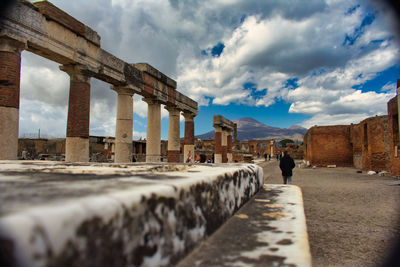 View of historical building against cloudy sky