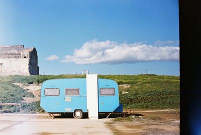 Road against blue sky