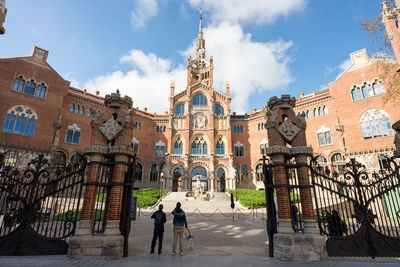 Group of people in front of building