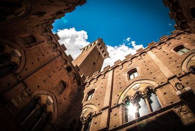 Low angle view of historic building against sky