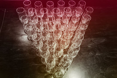 Close-up of bubbles on table