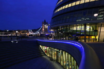 Illuminated city at night