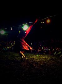 Illuminated city at night