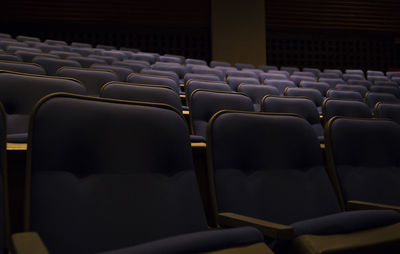 Empty chairs in rows