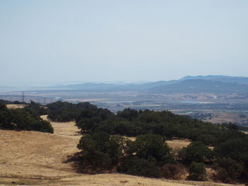 Scenic view of landscape against clear sky