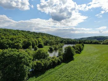 River ruhr in ruhr district, germany 