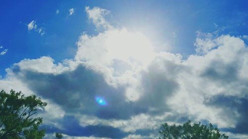 Low angle view of cloudy sky