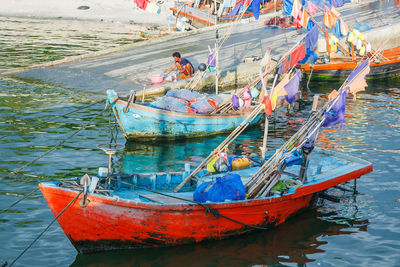 Boats in sea