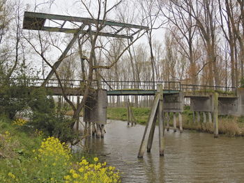 Footbridge over river