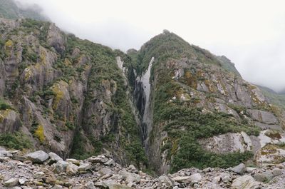 Low angle view of mountain against sky
