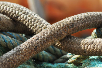 Close-up of rope tied