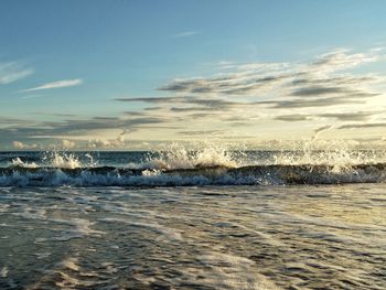 Baltic sea autumn sunny day