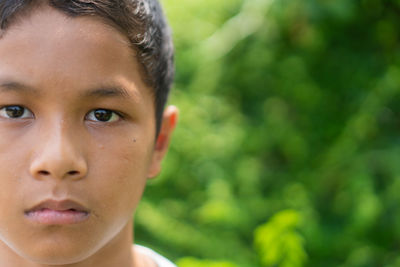 Close-up portrait of boy