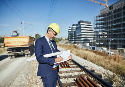 Man working at construction site