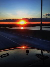 Road at sunset