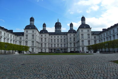 Low angle view of historical building against sky