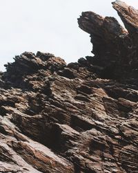 Scenic view of rock formation against clear sky