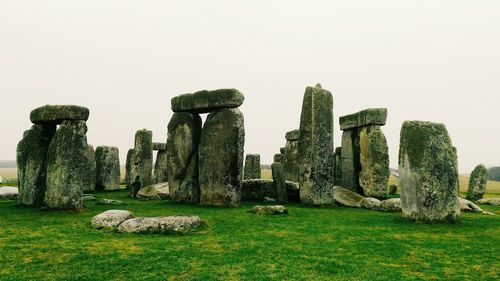 View of ruins against clear sky