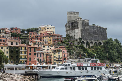  lanscape of the seafront and the castle of lerici