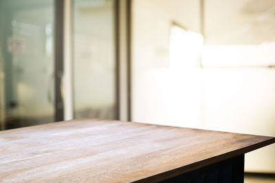 Close-up of empty chairs and table at home