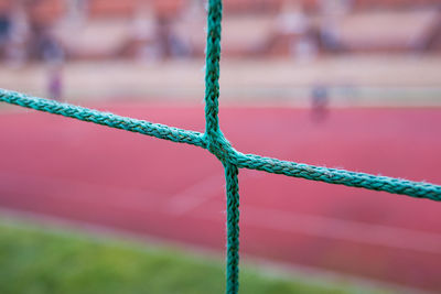 Close-up of net on field