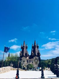 Traditional building against blue sky