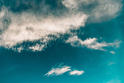 Low angle view of clouds in sky