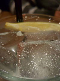 Close-up of water in glass